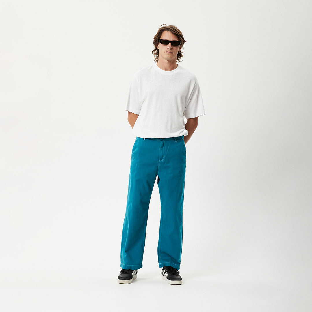 Afends Mens Pablo - Recycled Baggy Pants - Azure M220408-AZR-28