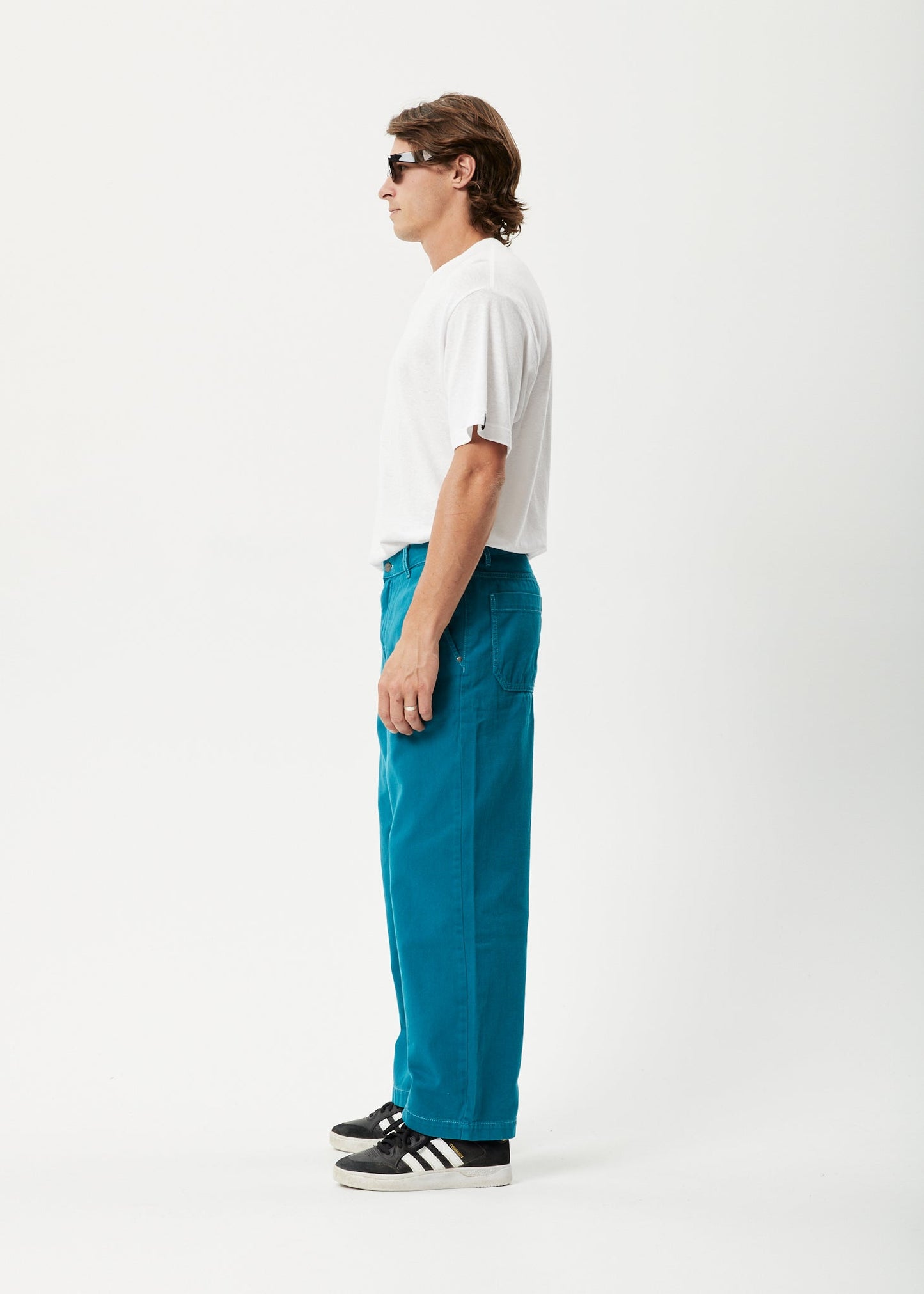 Afends Mens Pablo - Recycled Baggy Pants - Azure 