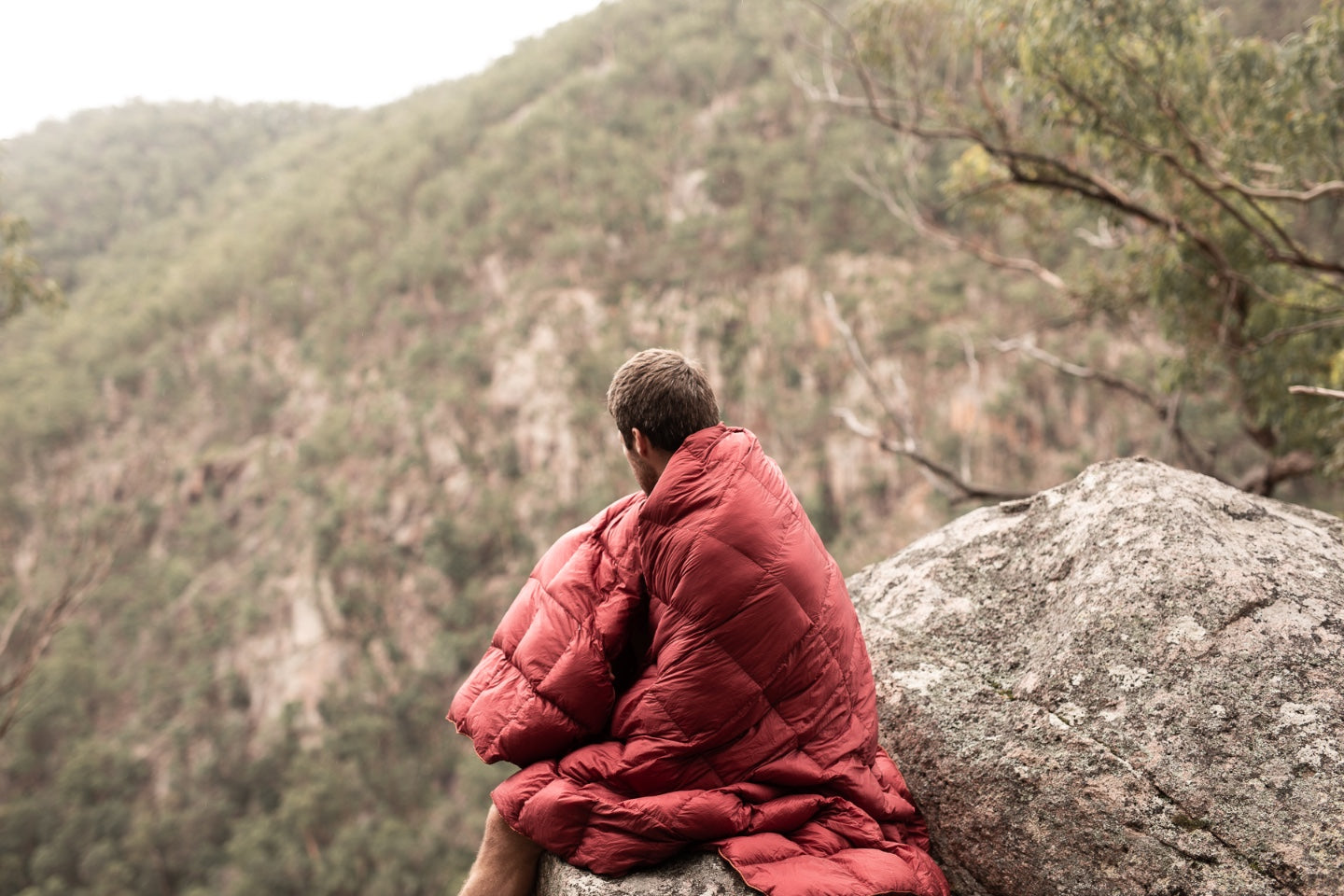 Earth Red - Sustainable Down Puffy Blanket