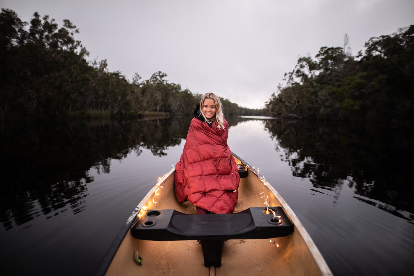 Earth Red - Sustainable Down Puffy Blanket