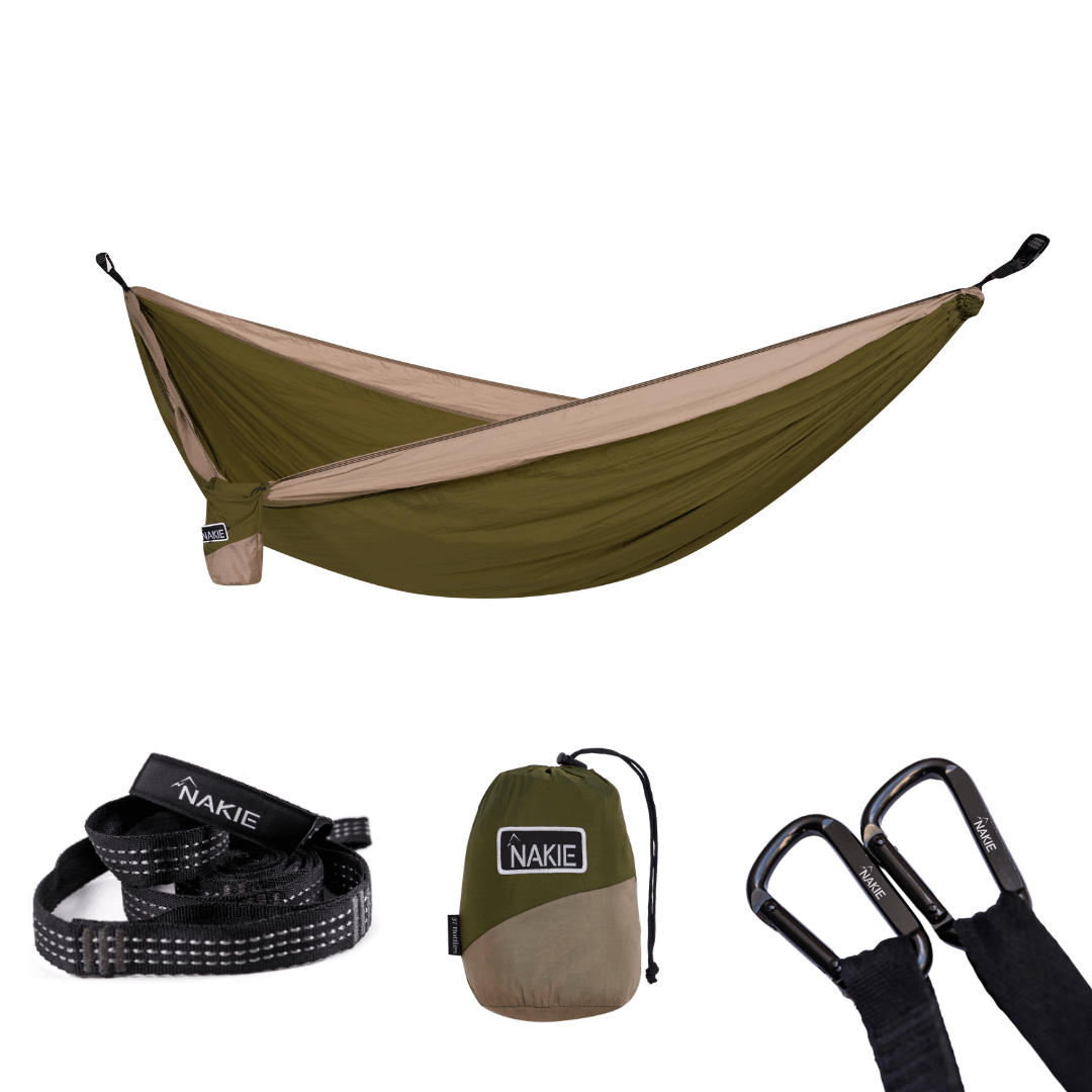 Olive Green - Recycled Hammock With Straps