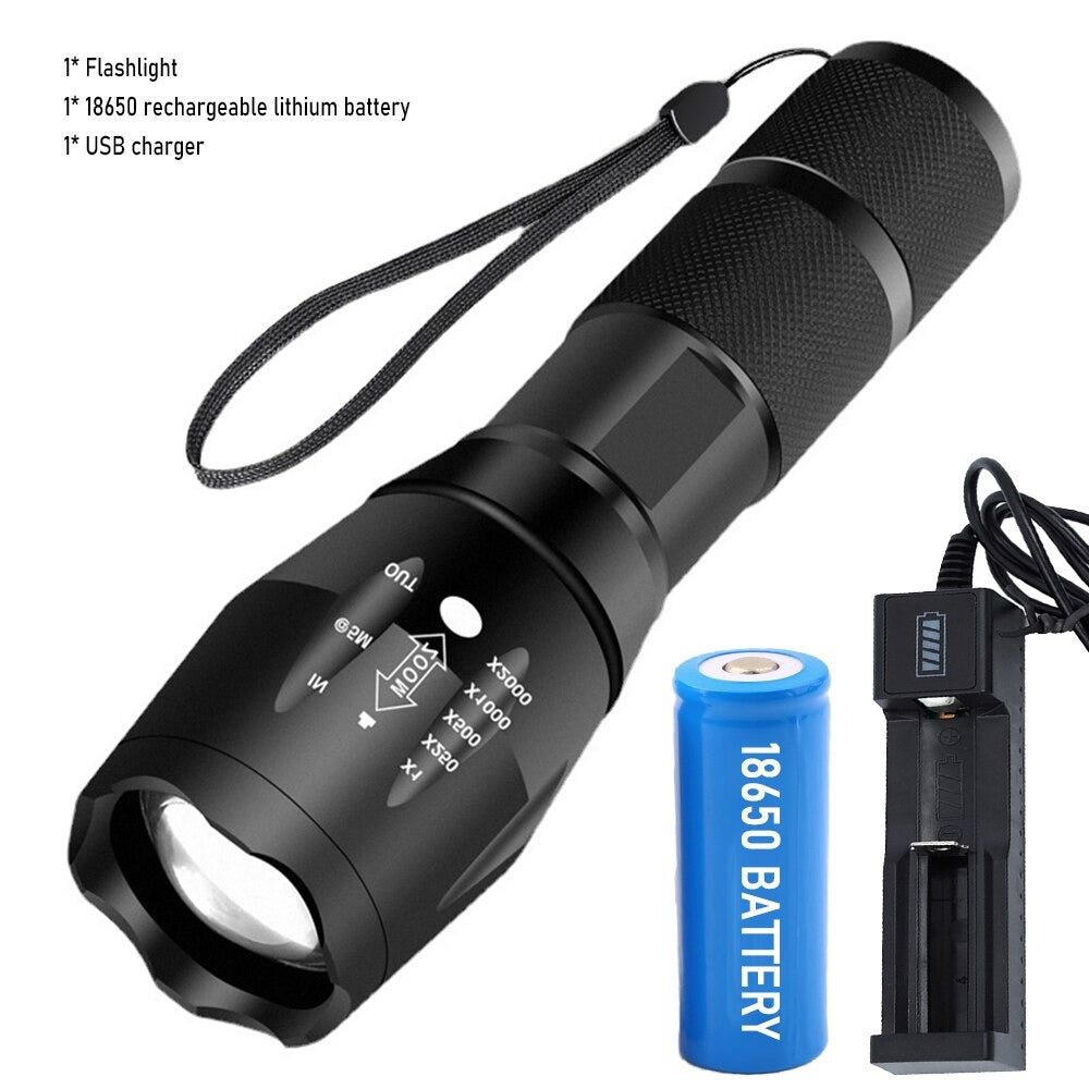 Rechargeable Li-Ion Tactical Flashlight