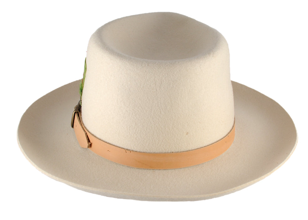 david bromley, david bromley hat, byron bay hats, hat, byron bay, black felt, the bromley hat, distressed hat, felt hat, byron style, white, cream