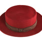 The Trip Felt Hat - Chocolate On Red