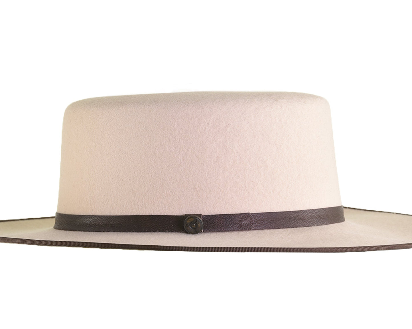 The Triptych Series Felt Hat - Square - Ivory/Brown