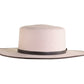 The Triptych Series Felt Hat - Square - Ivory/Brown