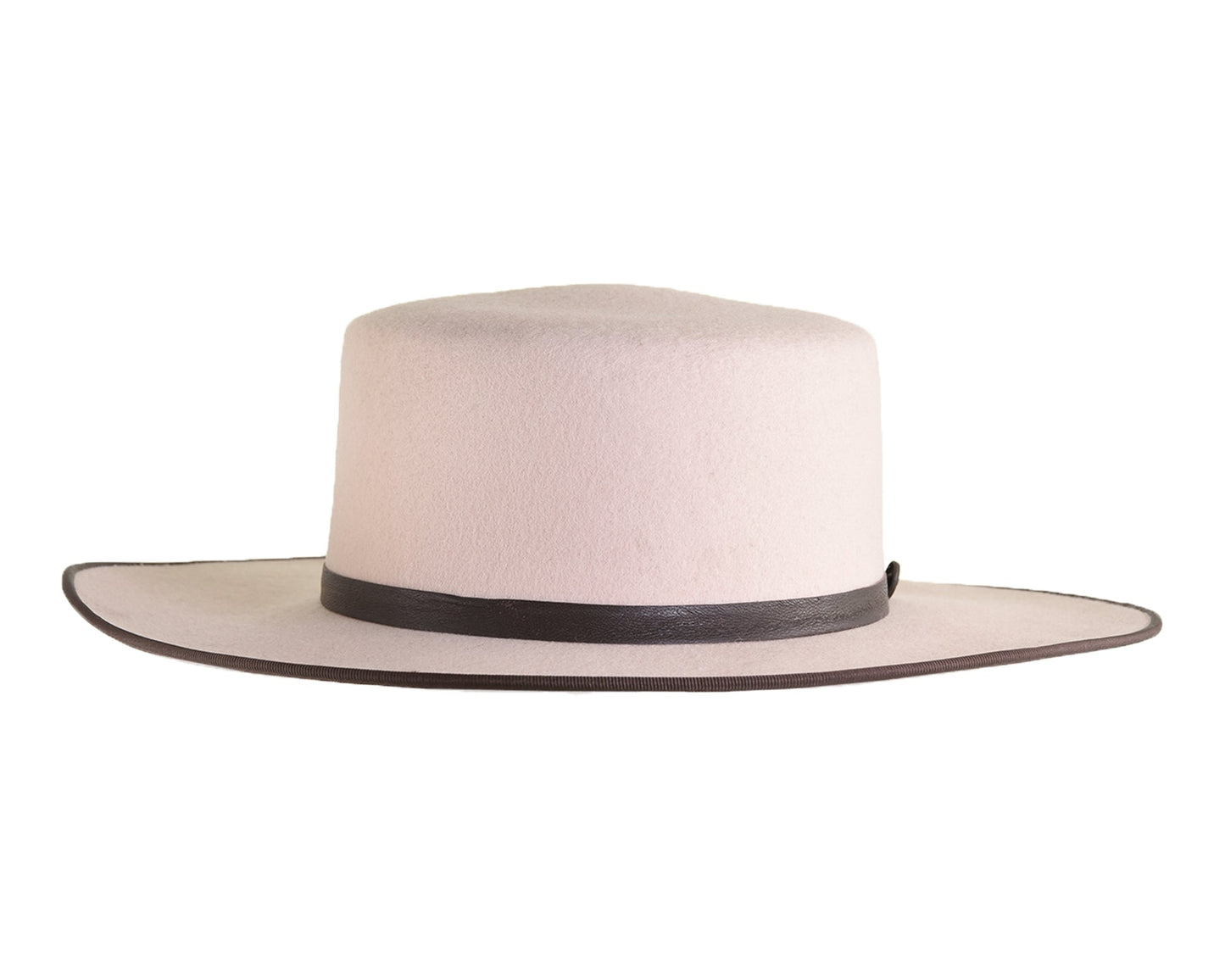 The Triptych Series Felt Hat - Square - Ivory/Brown