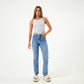 Afends Womens Kylie - Hemp Denim Slim Fit Jeans - Worn Blue W220463-WNB-28