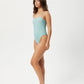 Afends Womens Adi - Recycled One Piece Swimsuit - Blue Stripe 