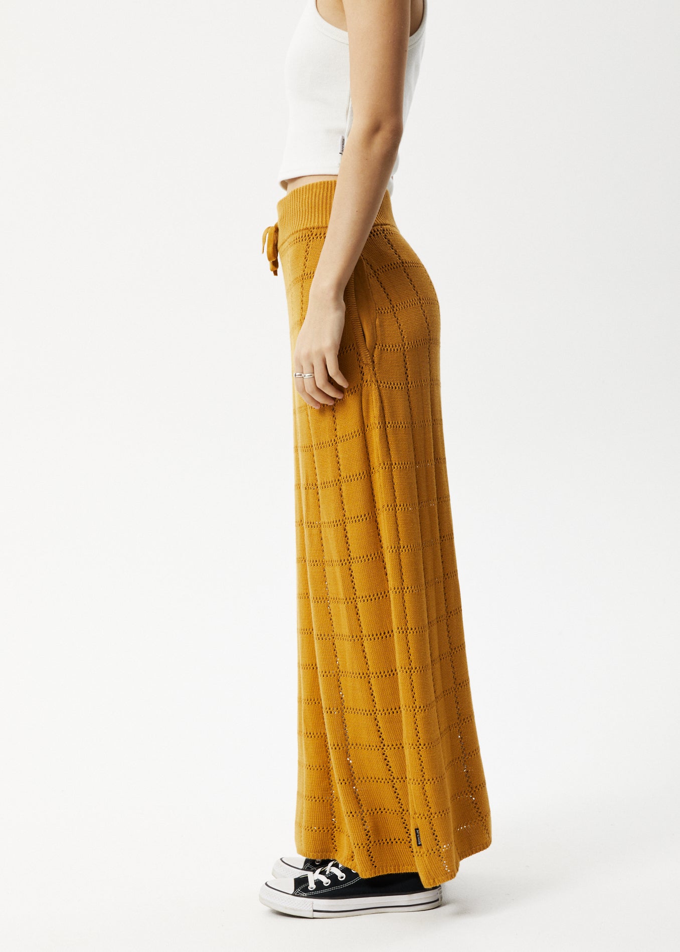 Afends Womens Femme - Knit Maxi Skirt - Mustard 