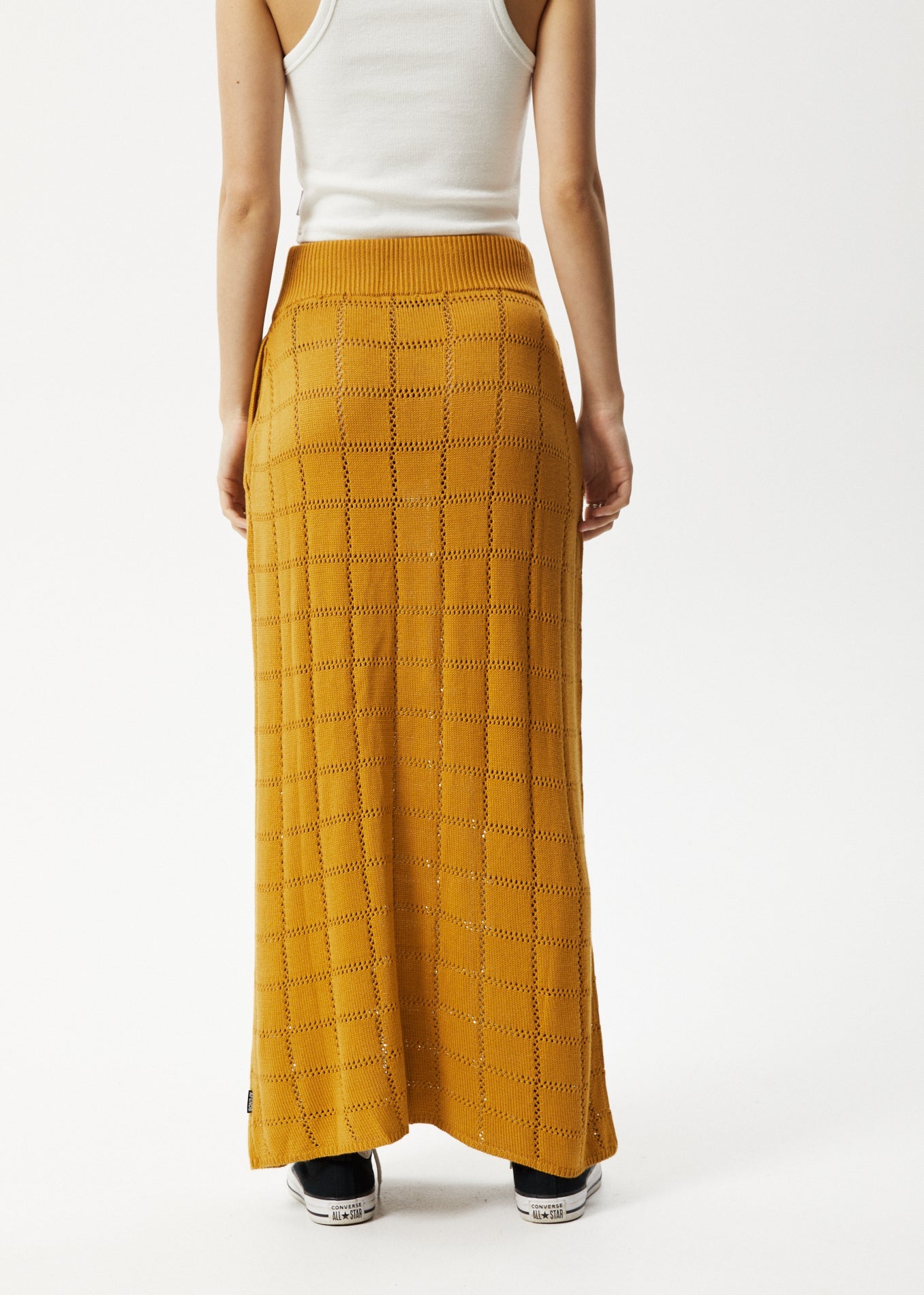 Afends Womens Femme - Knit Maxi Skirt - Mustard 