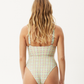 Afends Womens Kali -  Check One Piece - Pistachio Check