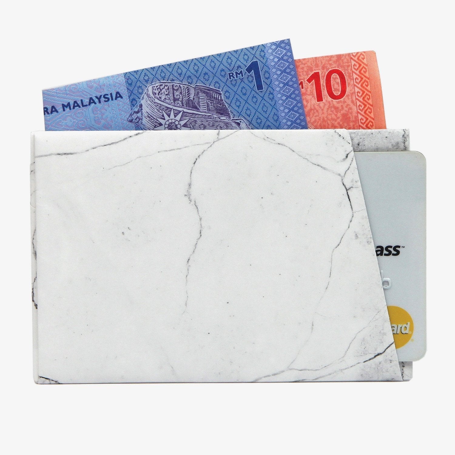 White Marble Card Wallet - The Walart - Paper Wallet