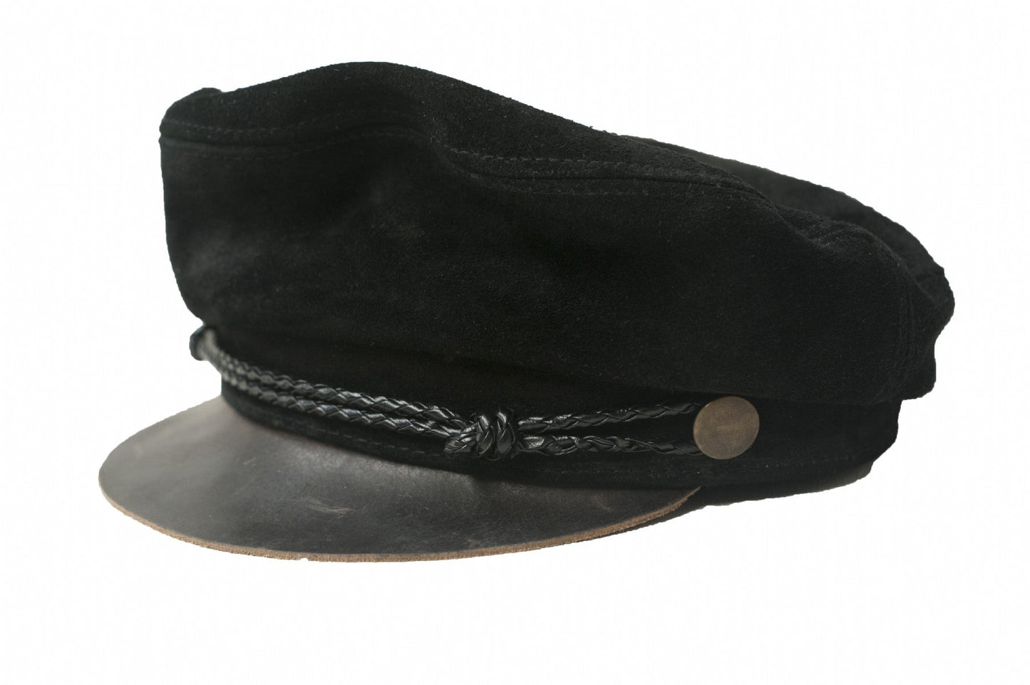 The Suede Bowie Cap - Black/Brown