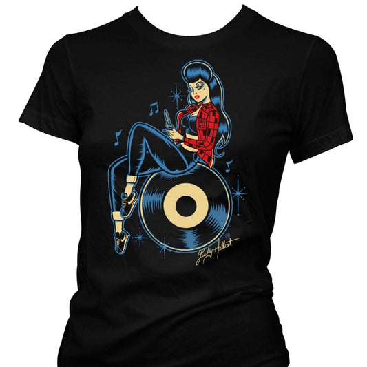 Cartel Ink Women&#039;s T-Shirt - Rock And Roll Gangster cropped