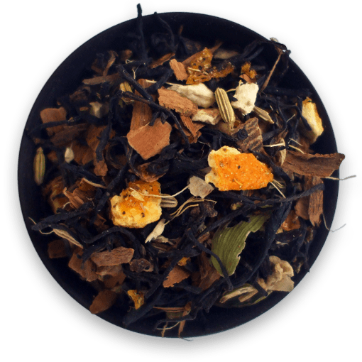 Organic Chai tea from New Zealand blended with cardamon, cinnamon, cloves, fennel, ginger, sweet cinnamon orange by Informal Tea