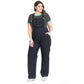 Image of Hell Bunny Elly May Denim Dungarees Overalls - Navy Blue