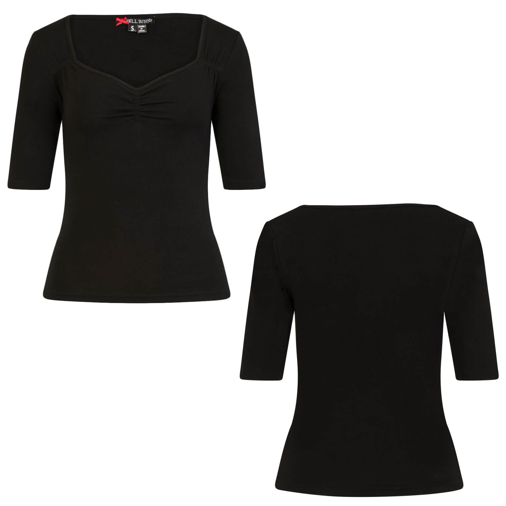 a front and back imge of the philippa top laying flat