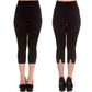 Black 1950s style Hell Bunny Tina Capri Pants