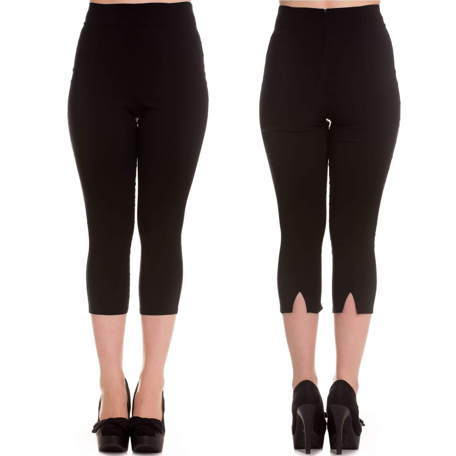 Hell Bunny Tina 50S Style Capri Pants - Black – Raflin
