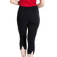 Hell Bunny Tina Retro 50s Style Capri Pants - Black back