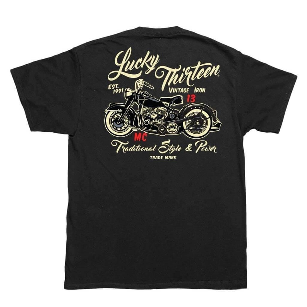 Image of Lucky 13 Men&#039;s T-Shirt - Vintage Iron Motorcycle