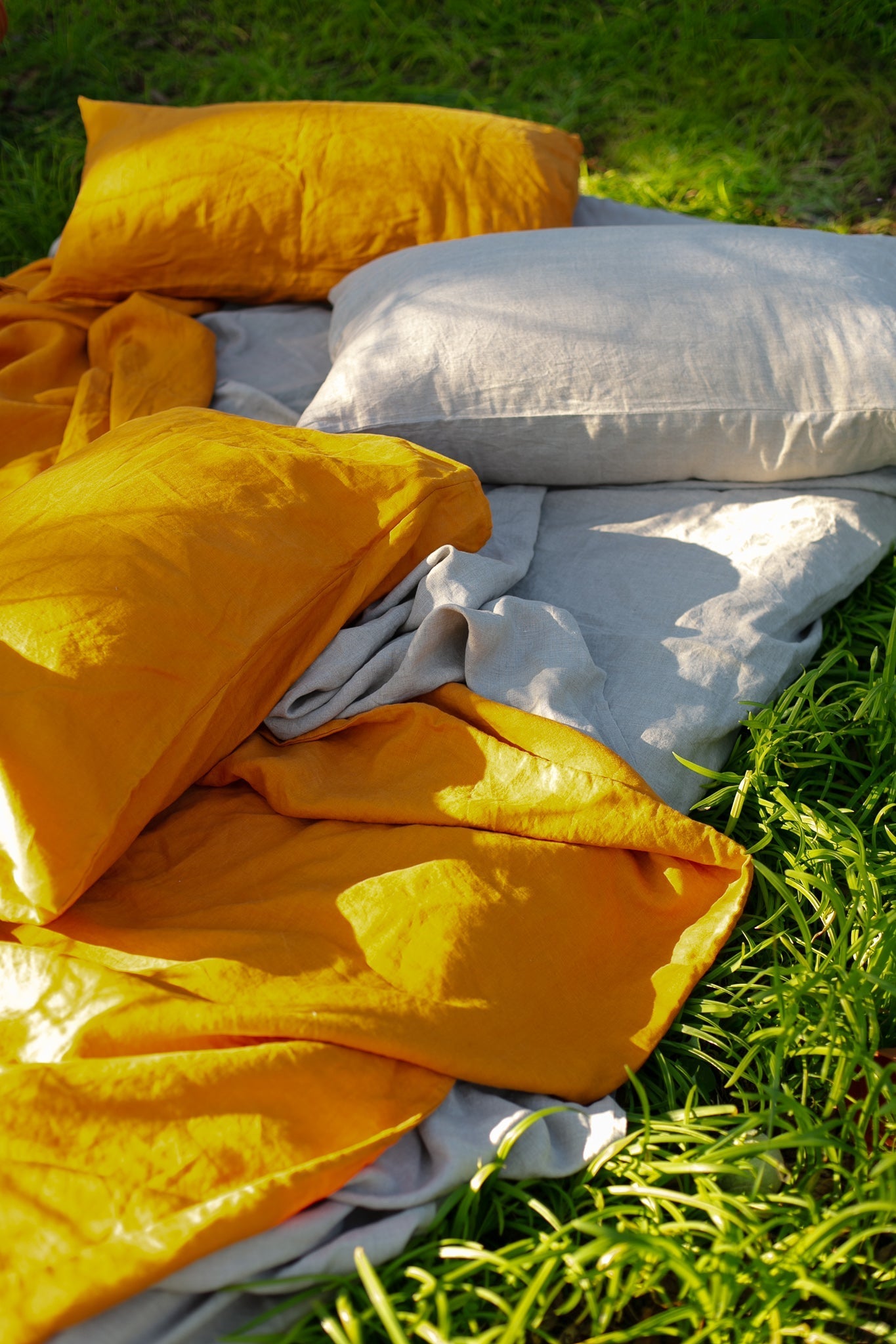 Marigold Hemp Linen Fitted Sheet - GOOD STUDIOS