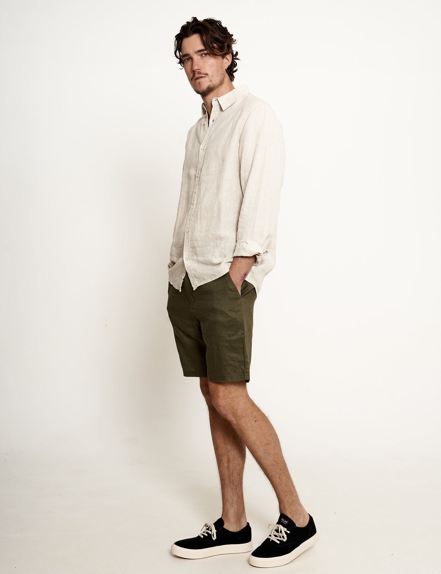 Tanner 2.0 Linen Shorts - Fatigue