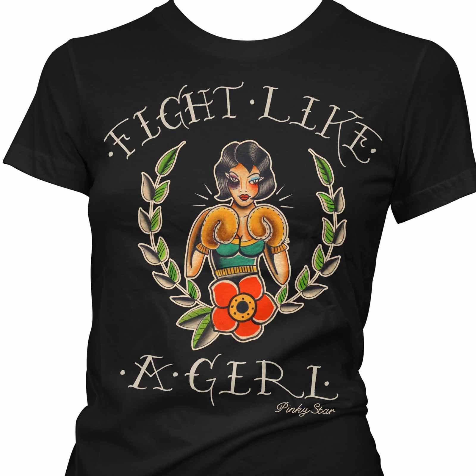 Image of Pinky Star Women&#039;s T-Shirt - Fight Like A Girl