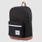 Herschel Pop Quiz Backpack - Black/Tan Synthetic Leather