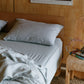 Powder Blue Hemp Linen Bedding Set - GOOD STUDIOS