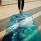 ☼ Pre-Order ☼ Turquoise Clouds Super Grip Eco Yoga &amp; Pilates Mat - Emilia Rose Art Eco Yoga Mats