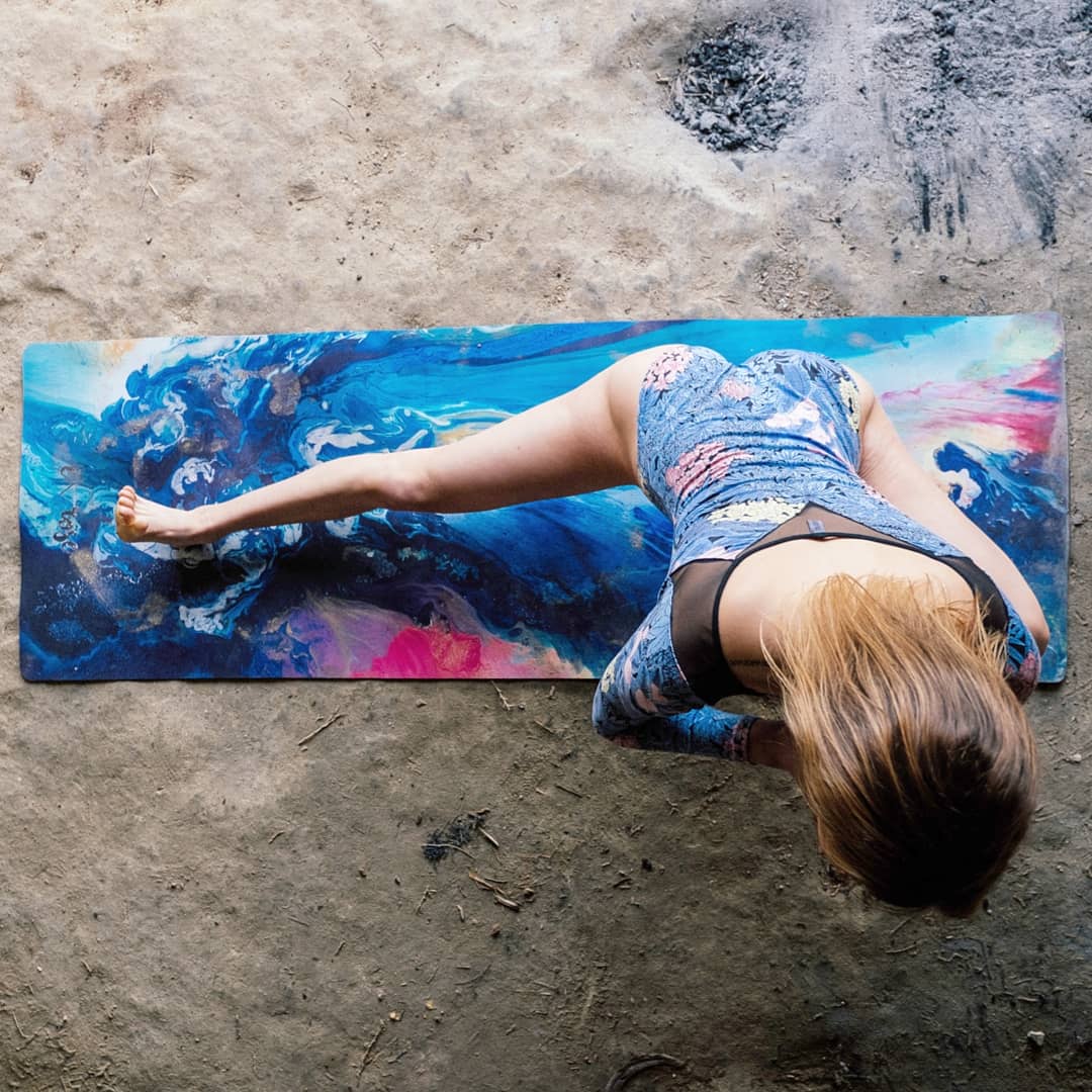☼ Pre-Order ☼ Wild Waters Soft Grip Eco Yoga &amp; Pilates Mat - Emilia Rose Art Eco Yoga Mats