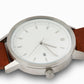 Earl 42Mm Watch - Silver/White/Tan