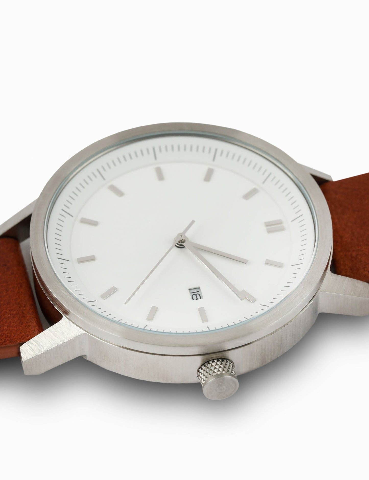 Earl 42Mm Watch - Silver/White/Tan