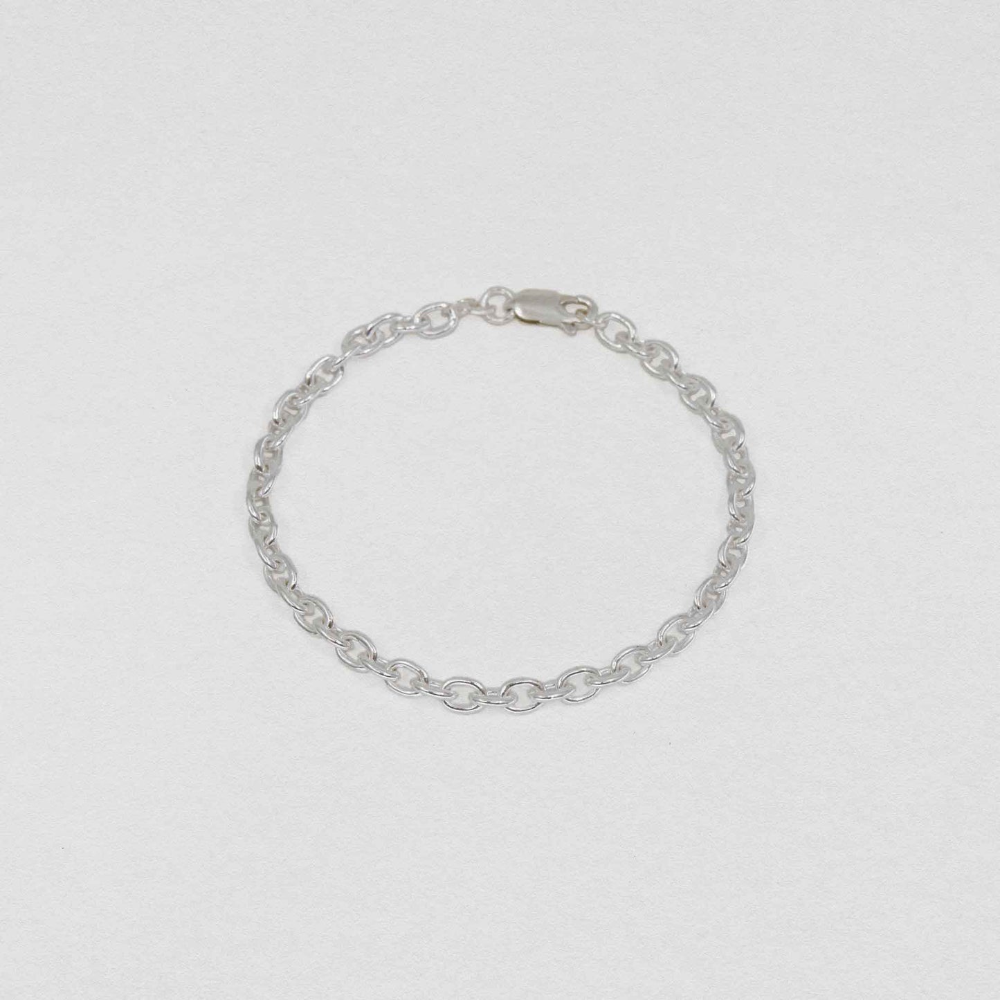 Cable Chain Bracelet In 925 Sterling Silver