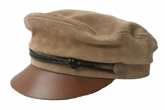 The Suede Bowie Cap - Beige/Brown