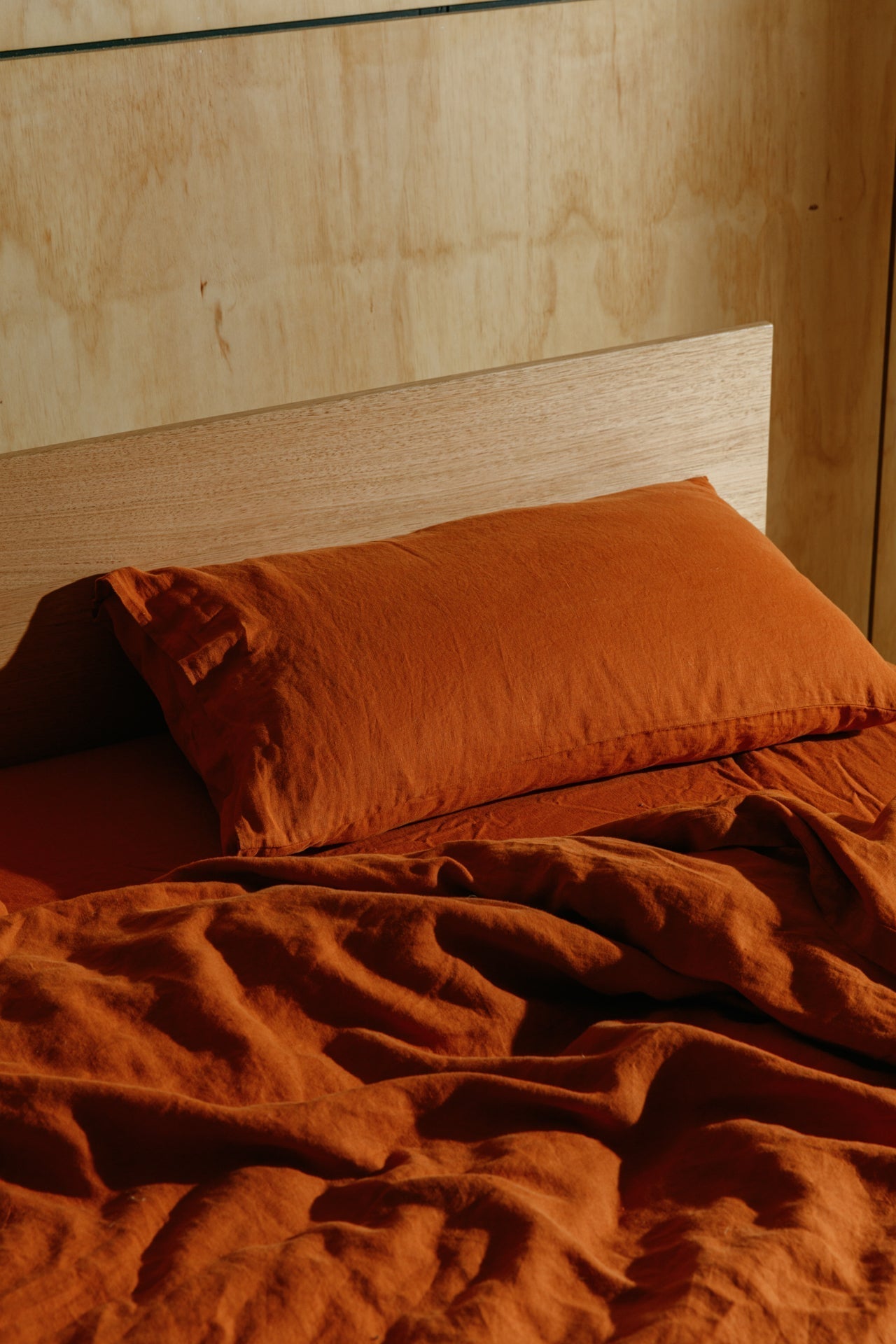 Terracotta Hemp Linen Bedding Set - GOOD STUDIOS