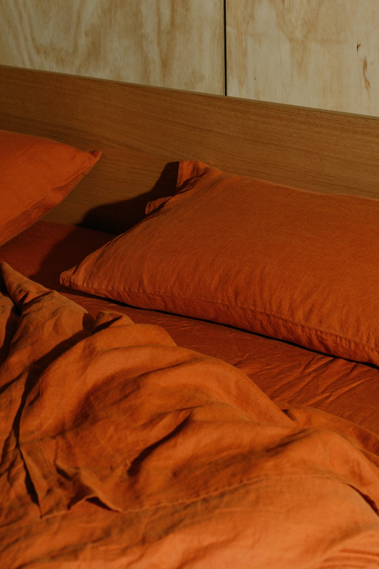 Terracotta Hemp Linen Top Sheet - GOOD STUDIOS