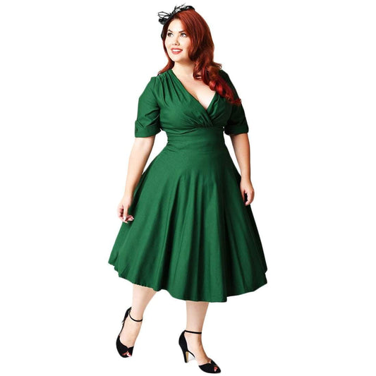 Image of Unique Vintage Delores Dress - Green
