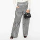 Retro gingham trousers with pockets and cute button detail