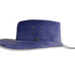 The Velvet Leather Hat - Navy Suede