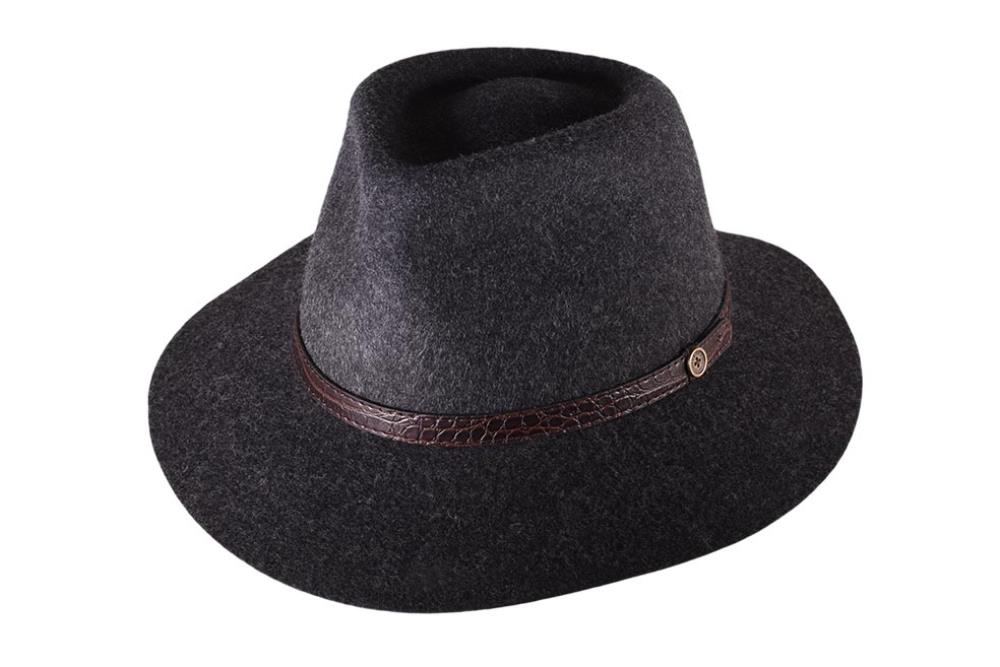 The Crushable Dingo  Felt Hat - Mottle Black